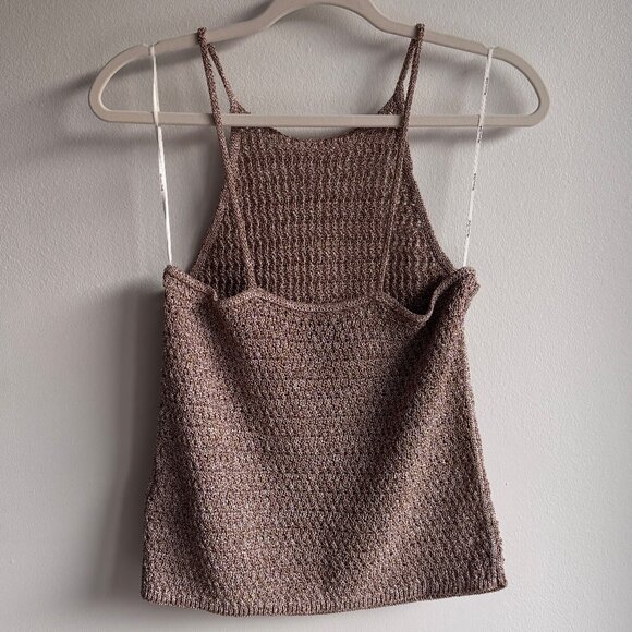 NWOT Massimo Dutti Crochet Knit High Neck Top - Size S - Picture 3 of 14